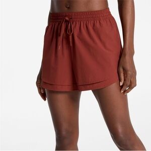 CALIA Carrie Underwood High-Rise Step Up Shorts Women’s Rust Red Brown Athletic